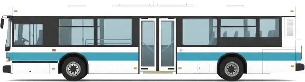 Side view of a city bus
