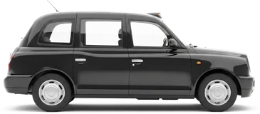 Side view of a black cab
