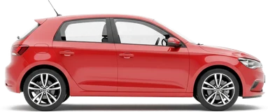 Side view of a small hatchback