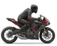 Side view of a motorbike