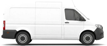 Side view of a panel van